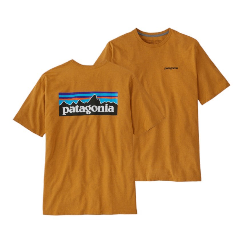 Patagonia Men's P-6 Logo Responsibili-Tee (Colour: Dried Mango, Size: Extra Small)