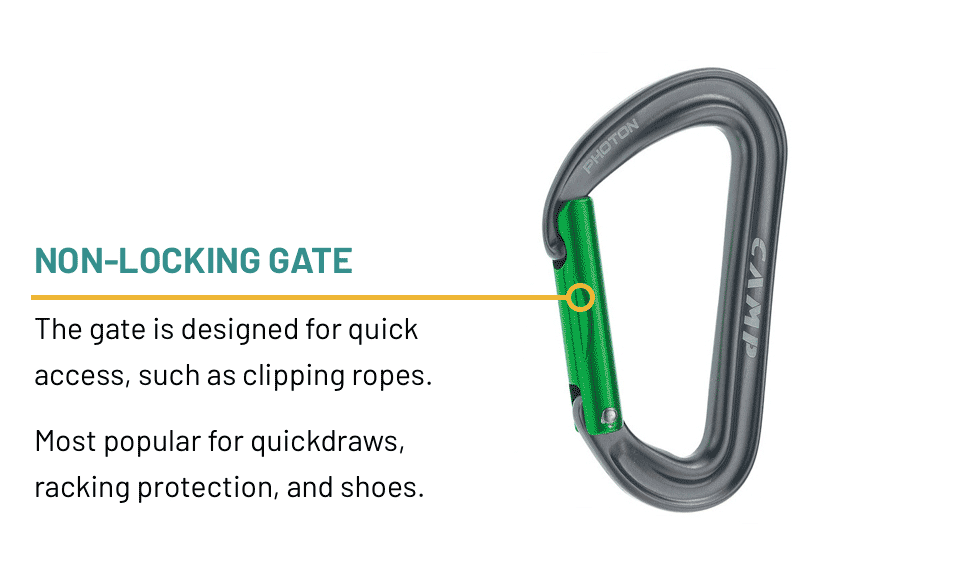 non-locking gate carabiner