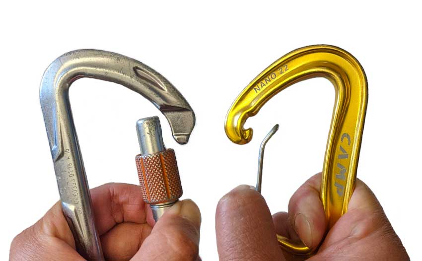 key lock vs non key lock carabiner