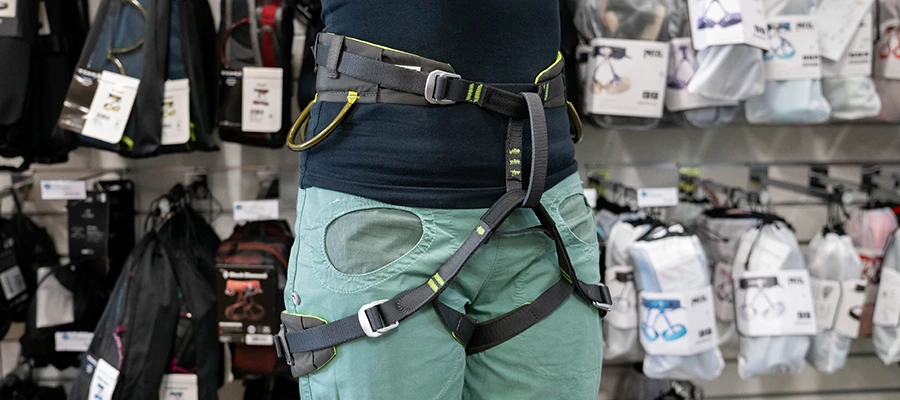 Harness worn on a body