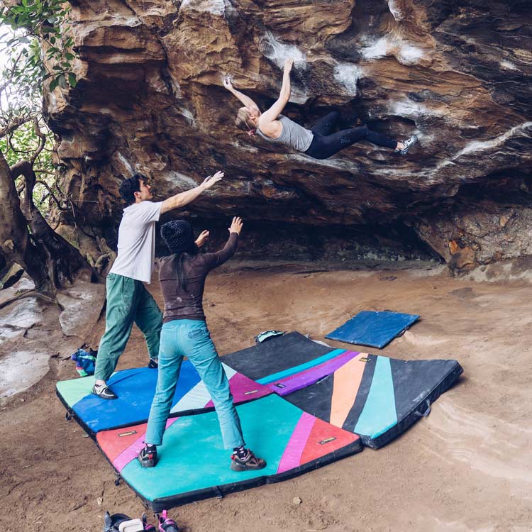 Organic bouldering pads