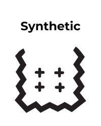 Textile symbol for synthetic material