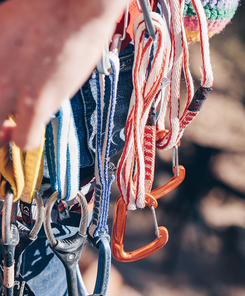 Climbing Slings on Harness