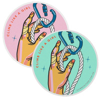 Climb Culture Climb Like A Girl Sticker - Mint