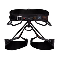 Mammut Comfort Fast Adjust Harness Men (Colour: Black/Safety Orange, Size: Small)