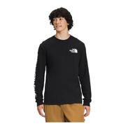 The North Face Men's Long Sleeve Hit Graphic Tee (Colour: Black/TNF White, Size: Medium)