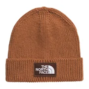 The North Face Logo Box Cuffed Beanie (Colour: Burnt Umber/Dark Oak)