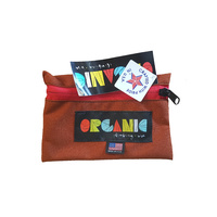 Organic Ditty Bag - Rust w Red Zip