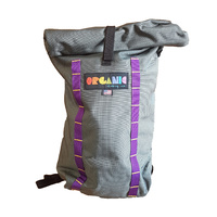 Organic Roll Pack - Charcoal Grey w Purple Daisy