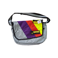 Organic Artist Tote Bag - Grey/Purple/Orange/Yellow