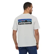 Patagonia Men's P-6 Logo Responsibili-Tee (Colour: White, Size: Extra Small)