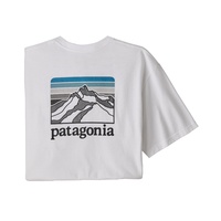 Patagonia Men's Line Logo Ridge Pocket Responsibili-Tee (Colour: White, Size: Extra Small)