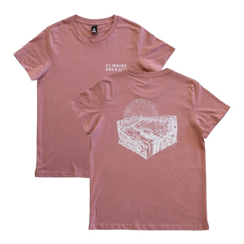 Climbing Anchors Tee Womens - Rose