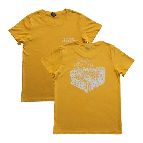 Climbing Anchors Tee Womens - Yellow
