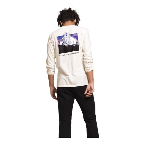 The North Face Long Sleeve Box NSE Tee - Gardenia White-Photo Real/Graphics