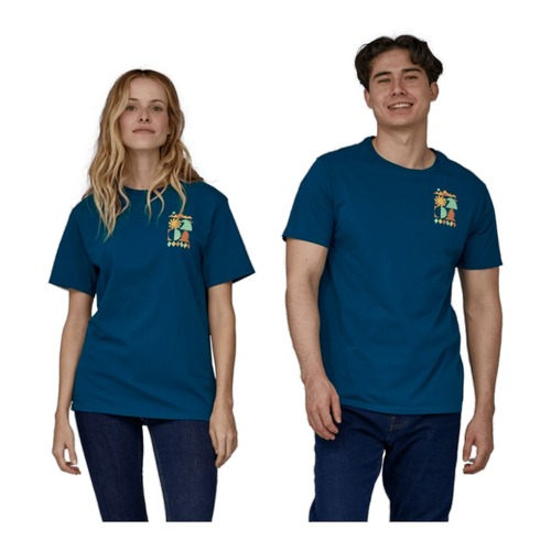 Patagonia Spirited Seasons Organic T-Shirt - Lagom Blue
