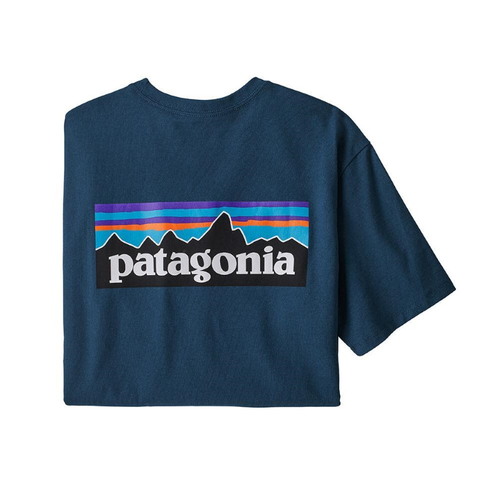 Patagonia Men's P-6 Logo Responsibili-Tee (Colour: Crater Blue)