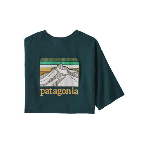 Patagonia Men's Line Logo Ridge Pocket Responsibili-Tee - Dark Borealis Green
