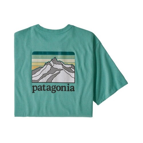 Patagonia Men's Line Logo Ridge Pocket Responsibili-Tee Light - Beryl Green