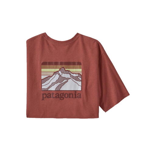 Patagonia Men's Line Logo Ridge Pocket Responsibili-Tee - Rosehip