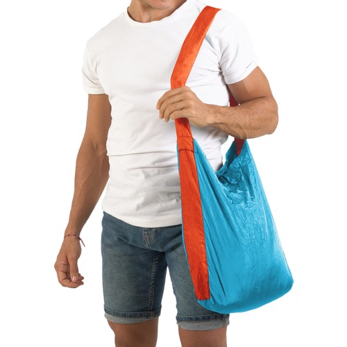 Ticket to the Moon Eco Bag Medium (Colour: Aqua/Orange)